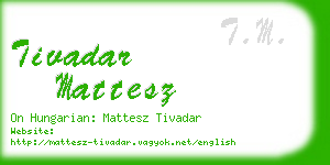 tivadar mattesz business card